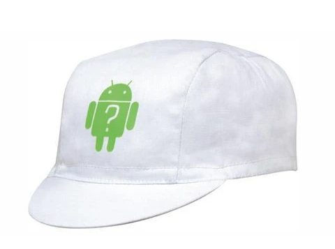 3-Panel White Cycling Cap with Short Peak 3805