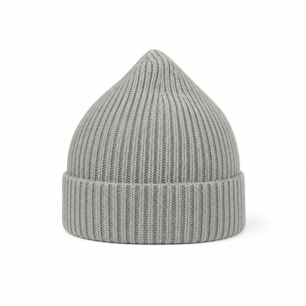 Andy Recycled Rib-Knit Beanie with Roll-Up Cuff