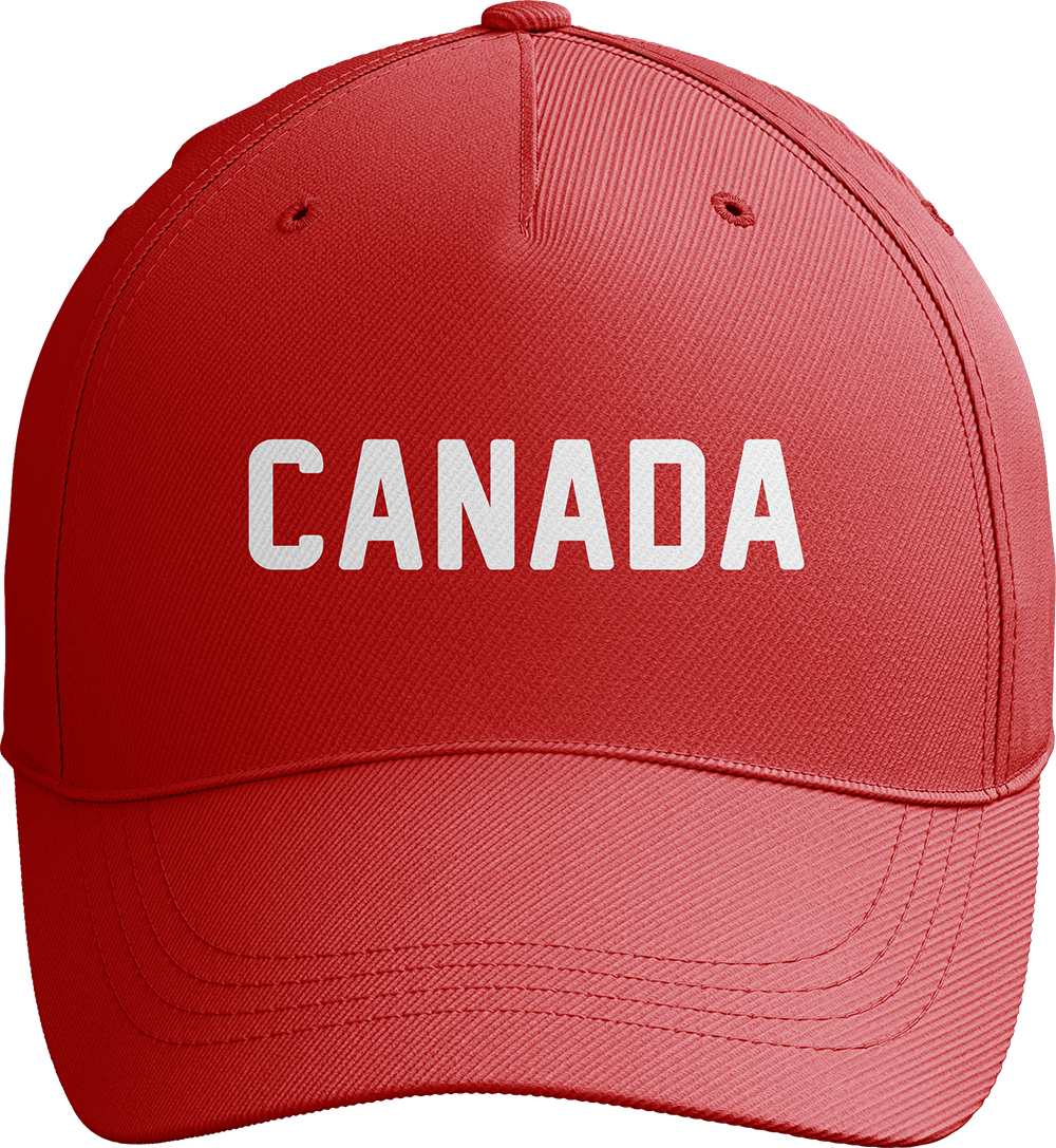 Canada Soccer World Cup Baseball Cap with Bold CANADA Print