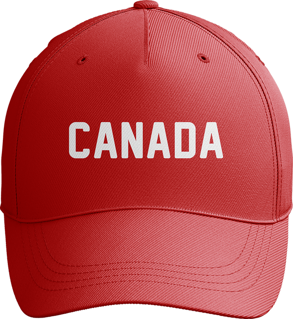 Canada Soccer World Cup Baseball Cap with Bold CANADA Print