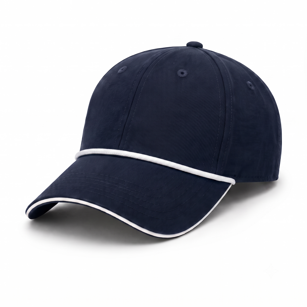 100% RPET Structured 6-Panel Cap with White Rope