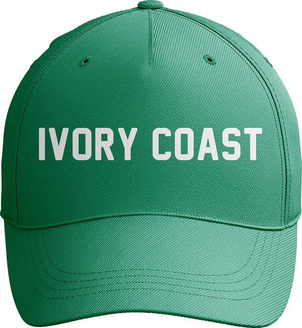 Ivory Coast World Cup Soccer Baseball Cap in Green and White