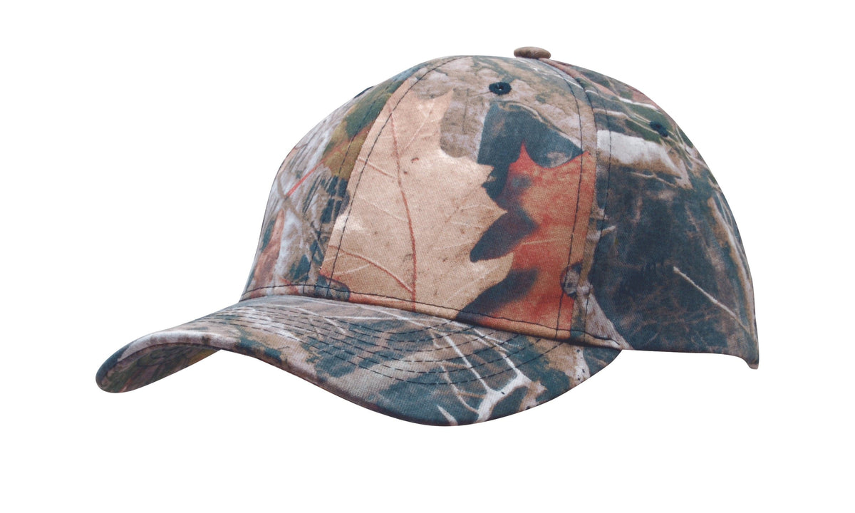 True Timber Camouflage 6 Panel Mesh Cap with Pre-Curved Peak