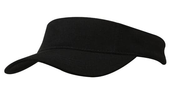Brushed Heavy Cotton Visor with Adjustable Sandwich Strap