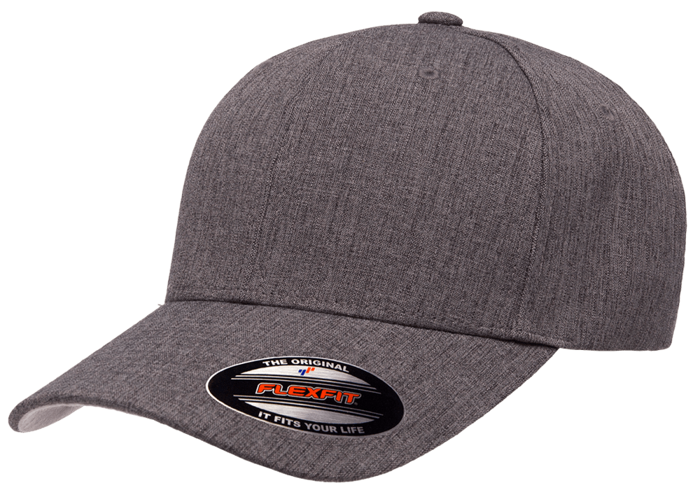 Flexfit Heatherlight Cap with Melange Fabric in Grey Tones