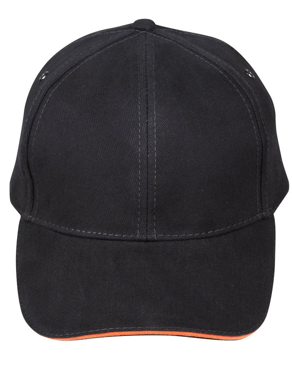 H/B/C sandwich peak cap - madhats.com.au