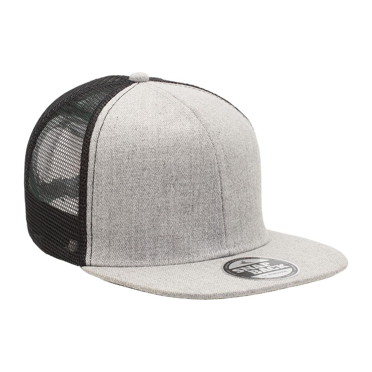 Heathered Flat Peak Trucker madhats