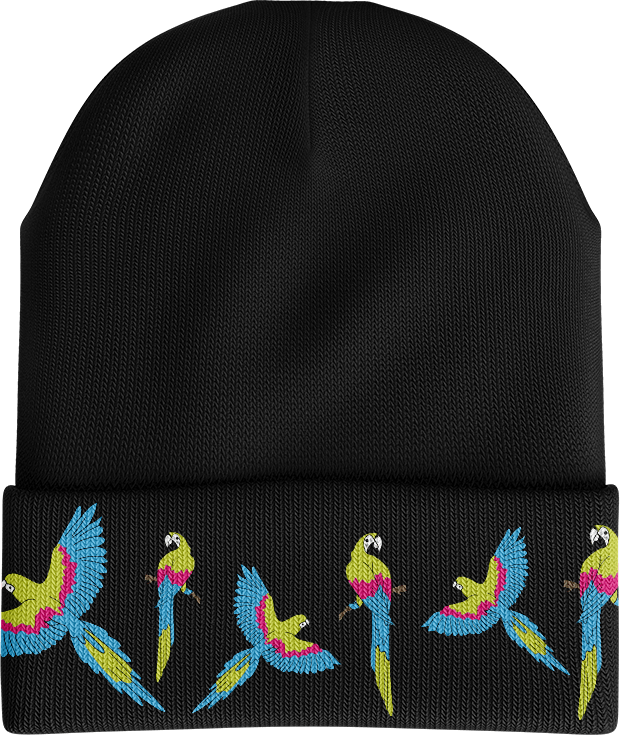 Majestic Macaw Insulated Beanie with Reflective Stripe