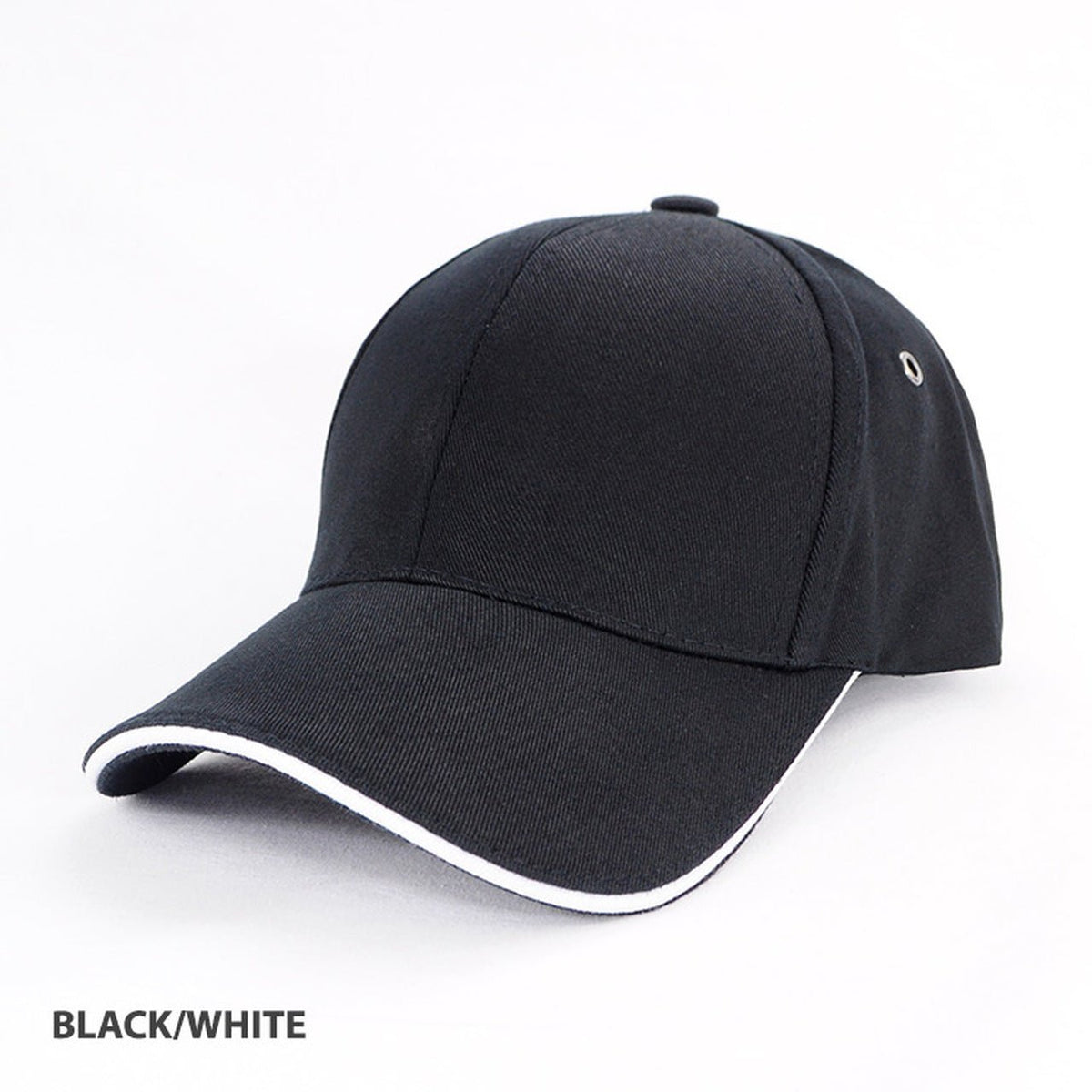 Organic Cotton 6-Panel Sandwich Cap with Adjustable Strap