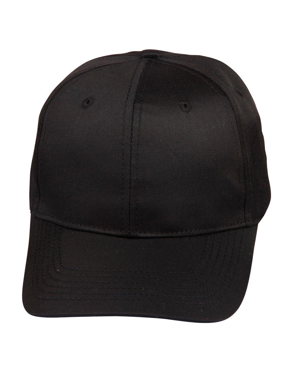 Polycotton Twill Structured 6-Panel Cap with Velcro Closure