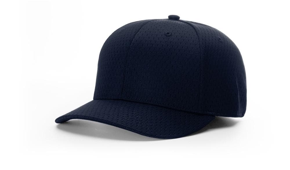 Pro Mesh Fitted 2 1/2 Umpire Cap in Navy and Black