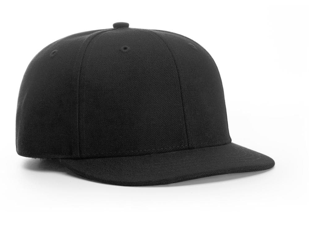 Surge Fitted Umpire Cap with Four-Stitch Bill in Black or Navy