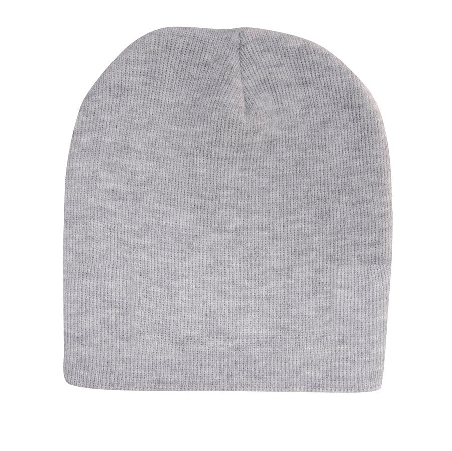 Rolled Down Acrylic Beanie in Grey and Dark Grey Marle