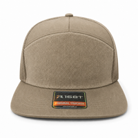 R168 Trucker Hat with Breathable Mesh and Adjustable Fit thumbnail 69 khaki front