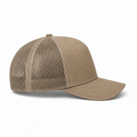 Kosiosko Structured Cotton Blend Trucker Hat thumbnail 42 khaki right