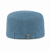 Premium Hemp Military Cap thumbnail 33 steel blue back