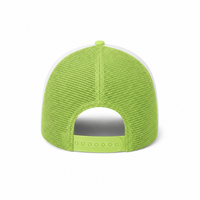 Rapper Flex High Crown Trucker Cap with Mesh Panels thumbnail 6 lime green hat white front back