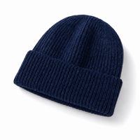 Premium Lambswool Flex Beanie with Cuff – Ultra Soft & Warm thumbnail 82 navy angle