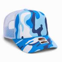 Ottocap 39165 High Crown Foam trucker with rope thumbnail 234 sky camo/white angle
