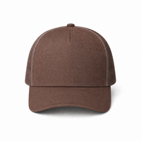 Kosiosko Structured Cotton Blend Trucker Hat thumbnail 58 brown front