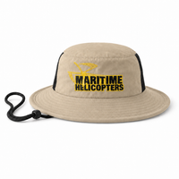Microfibre Wide Brim Surf Hat with Mesh Ventilation thumbnail 26 khakhi black front