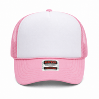 Ottocap 39165 High Crown Foam trucker with rope thumbnail 144 pink white pink front