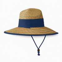 Natural Wide Brim Straw Hats with Adjustable Fit thumbnail 29 navy right