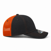GTO 112 Trucker Hat with Ventilated Comfort and Adjustable Fit thumbnail 93 black orange right