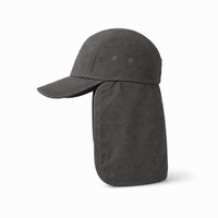 7504 Flex Cotton Legionnaire Caps with Adjustable Velcro Strap thumbnail 51 charcoal left
