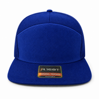 R168 Trucker Hat with Breathable Mesh and Adjustable Fit thumbnail 77 royal front