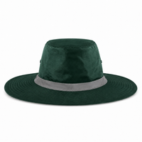 Hi Vis Reflector Safety Hat thumbnail 40 bottle green back