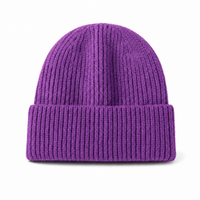 Premium Lambswool Flex Beanie with Cuff – Ultra Soft & Warm thumbnail 72 purple front