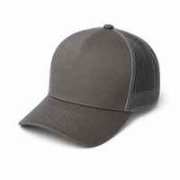 Kosiosko Structured Cotton Blend Trucker Hat thumbnail 6 grey angle
