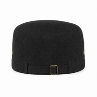 Premium Hemp Military Cap thumbnail 40 black back