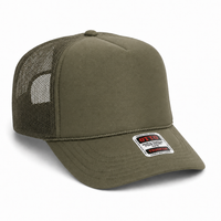 Ottocap 39165 High Crown Foam trucker with rope thumbnail 199 olive olive black angle