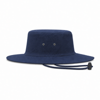 Premium Canvas Wide Brim Hat with Adjustable Chin Strap thumbnail 4 navy right