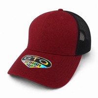 GTO 112 Trucker Hat with Ventilated Comfort and Adjustable Fit thumbnail 127 cardinal black angle