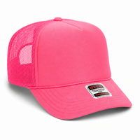 Ottocap 39165 High Crown Foam trucker with rope thumbnail 172 neon pink angle