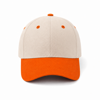 HBC Two-Tone Cap with Iconic Hudson's Bay Stripes thumbnail 87 natural orange front