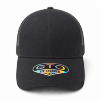 GTO 112 Trucker Hat with Ventilated Comfort and Adjustable Fit thumbnail 179 black charcoal front