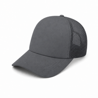 Rapper Flex High Crown Trucker Cap with Mesh Panels thumbnail 37 charcoal angle
