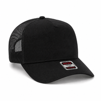 Ottocap 32285 A-Frame 5-Panel Mesh Back Trucker Hat thumbnail 22 black angle