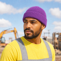 Premium Lambswool Flex Beanie with Cuff – Ultra Soft & Warm thumbnail 76 purple moodboard