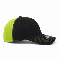 GTO 112 Trucker Hat with Ventilated Comfort and Adjustable Fit thumbnail 5 black lime right