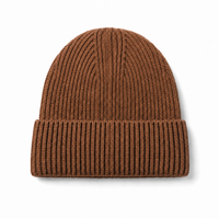 Premium Merino Wool Beanie with Cuff – Soft & Warm Knit Hat thumbnail 86 walnut back