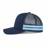 Flex Stripe A Frame High Profile Trucker Cap thumbnail 43 navy sky left