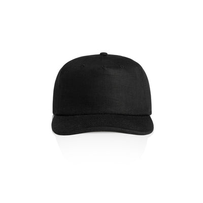 1158 Classic Linen Cap in Black and Natural