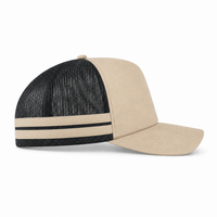 Flex Stripe A Frame High Profile Trucker Cap thumbnail 4 khakhi black right