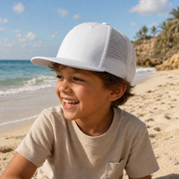 Urban Flex Twill Flat Peak Trucker Cap with Adjustable Snapback thumbnail 30 white moodboard