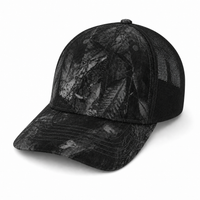 Realtree EDGE 6-Panel Mesh Back Trucker Hat thumbnail 4 black angle